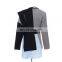 Patchwork Hit Color Irregular Notched Long Sleeve Asymmetrical Women's Blazer 2020 Fashion