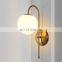 High Quality Decoration Indoor Modern Fancy Glass Ball Wall Lamp