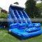 Blow Up Tall Wateslide Commercial Inflatable Blue Curved Water Slides For Sale