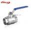 316 stainless steel 2 piece full port female thread WOG 1000 psi ball valve with lock