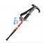 Rubber Grip 3 Sections Telescopic Trekking Pole Outdoor Walking Alpenstock Aluminium Alloy Hiking Stick