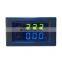 AC 80-300V 0-100A HD Yellow Blue LCD Active Power Digital Dual LED Display Voltmeter Ammeter Panel Amp Volt Meter D85-2042AG