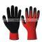 High Quality Construction Work Safety Nylon Nitrile Coated Black Sandy Finish Gloves For Sale