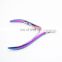Professional Stainless Steel Rainbow Nail Tools Tweezers Tools Titanium Cuticle Nail Clippers
