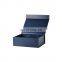 Wholesale bulk retail packaging navy blue color rigid magnetic lock gift wrapping boxes