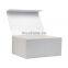Fast shipping 25pcs square white hard cardboard flip top hamper gift box packaging