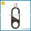 Black siver promotional key mini carabiner keychain,key hook carabiner