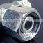 CC/CD-RN Carbon Steel Metric/BSP Male Thread Tee hydraulic pipe fitting with Swivel Nut