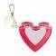 guangzhou supplier heart shape leather key chain key ring cute key holder for decoration