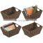 Hot Selling Household Natural Woven Storage Cube Basket With Handles Decor Storage Basket Wholesale