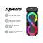 Dual 4-inch portable speakers with RGB lighting Karaoke Player Wireless usb Speakers With Disscreen