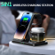 High-end 3-in-1 15W Multi-function Wireless Fast Charge Compact Portable Mobile Phone Watch Headset Wireless Charger