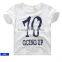 2016 casual style 100% cotton slub jersey t shirt with newborn baby clothes sets