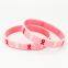 Factory Direct in Stock Healthy Breast Awareness Ribbon Public Service Announcements Soft Smoothly Silicone Bracelet