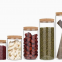 Borosilicate Glass Kitchen Use Food Storage Jar with Sealed Food Grade Bamboo Lid