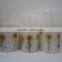Multi-colored paraffin wax flameless LED candle with remote control