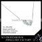 2015 Winter series latest design rhodium gold plated 925 sterling silver foot shaped zircon statement necklace for gilrs