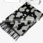 Winter Ladies Fashion Leopard Jacquard Wool Cashmere Scarf