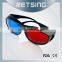 Ananglyph 3d glasses passive 3d eyeglasses red cyan lenses