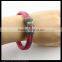 LFD-B0037Plum Color Snakeskin with Rhinestone Paved Gemstone Magnetic Clasp Snakeskin Bangle, Charm Jewelry Cuff Bangle