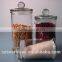 Hot selling products glass jar round unique kitchen tea canister sets in glass