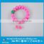 Fashion bead shape mix color silicone bracelets , 2015 lucky beads bracelet