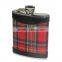 Promotional Portable PU Customized Logo Embossed Hip Flask 6oz