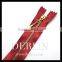 Glossy Shiny Polished Red Women Dress Quality Closed End Satin Tape Metal Zipper