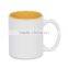 pink photo mug ceramic type, 11oz Two-Tone Mug-Inner pink Blank Coated mugs