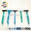 Stainless steel two blade disposable hotel safety razor with cream