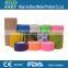 Collection of latex free colored cohesive elastic non-woven bandage/self-adhesive bandage with cartificates