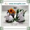 Home Decoration Polyresin Brown Color Rabbit Shape Figurine