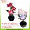 Christmas Decor LED color changing fiber optic silk flowers white or red choose indoor use