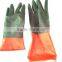 Rubber Glove Black and red color chemical resistant industrial latex rubber work gloves household gloves