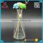 Hot sale conical glass vase for flower/giant glass tumbler for growing plants