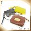 Popwide Wholesales Hand Made Leather Foldable Ladies Purse with Metel Plate