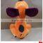 High quality hot sell Orange plush sitting dog toy