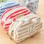 promotional Striped canvas small cosmetic bags