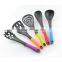 Colorful 5-Piece Nylon Kitchen Utensils With Revolved Block
