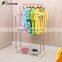 Rolling double bar stainless steel garment drying rack