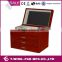 large luxury jewelry packaging box&case, with three drawers and mirror, jewelry collection case                        
                                                                                Supplier's Choice