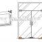 Stainless steel glass door clamps