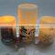 Christmas electronic wax candle with nice decal for holiday