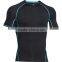 mens 100% polyester short sleeve compression t shirt