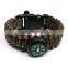 Custom survival paracord bracelet with compass