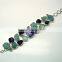 Rough Aquamarine & Amethyst Natural Gemstones 925 Sterling Silver Raw Bracelet