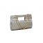 Casual stitching plaid silver cluth handbag metal chain shoulder bag women bags