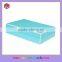 High Light Blue Lacquer Wooden Jewelry Box With Black Velvet