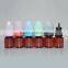E liquid 5ml amber pet plastic dropper bottle with childproof and tamperproof cap