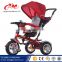 4/1 push car kids tricycle double seat / tricycle for children / three wheels baby trike with canopy